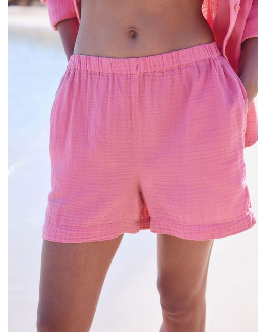 Next Pink Doublecloth Shorts