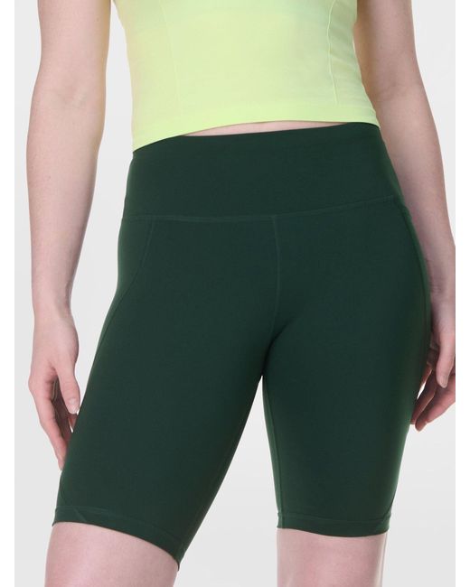 Sweaty Betty Green Power 9 Biker Shorts