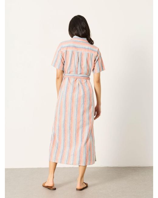 FatFace Natural Fatface Susie Regular Stripe Shirt Dress