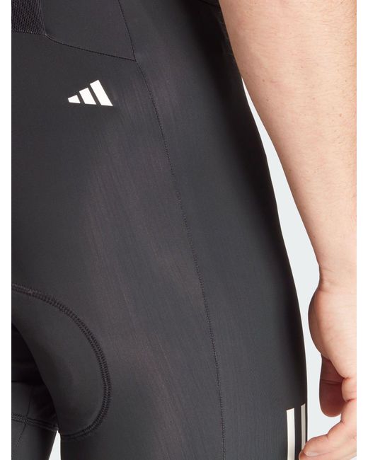 Adidas Blue Essentials 3-Stripes Padded Cycling Bib Shorts for men