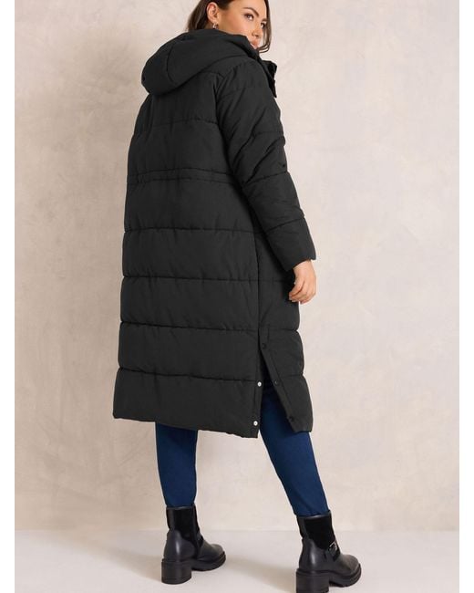 Evans Black Puffer Coat