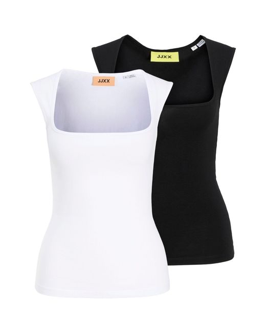 JJXX Black Multi Pack Square Neck Vest