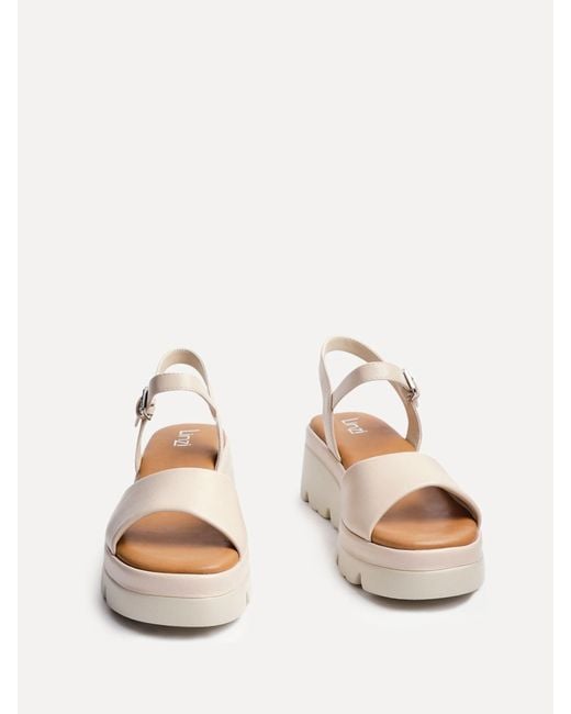 Linzi Natural Nyla Front Strap Platform Sandals