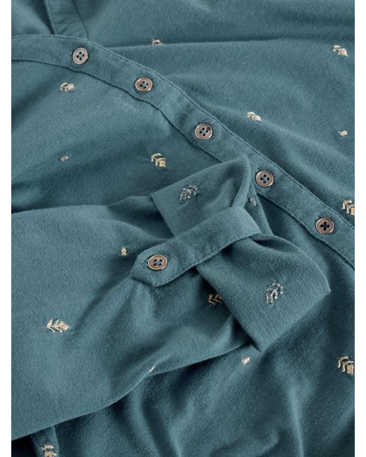 White Stuff Blue Annie Embroidered Jersey Shirt