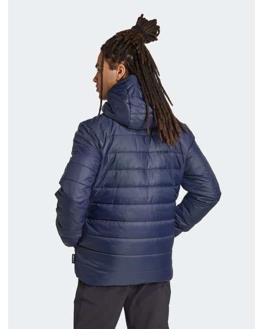 Adidas Originals Blue Adidas Terrex Essentials Climawarm Insulated Hooded Jacket for men