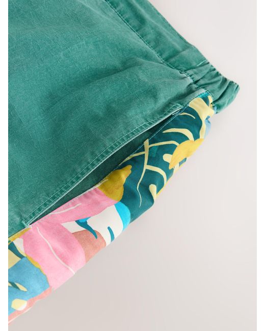 Next Green Edit Printed Panel Boardshort for men