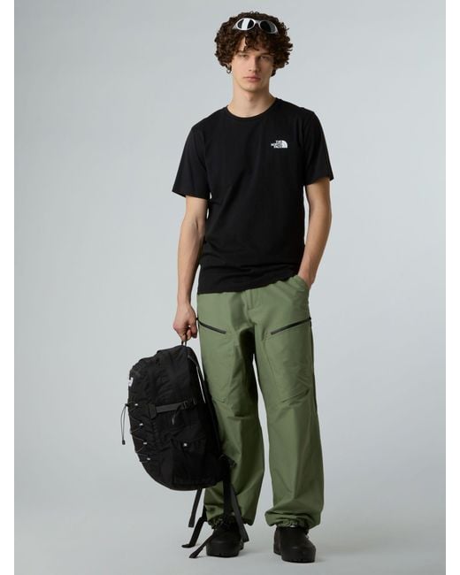 The North Face Black Vertical Back Print T-Shirt for men