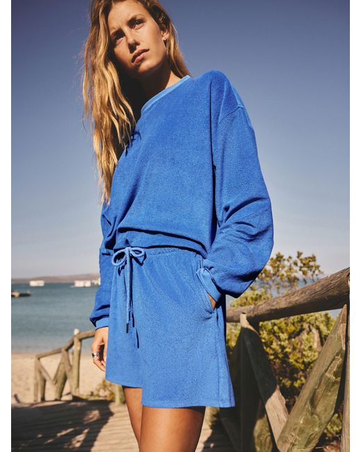 Next Blue Toweling Shorts