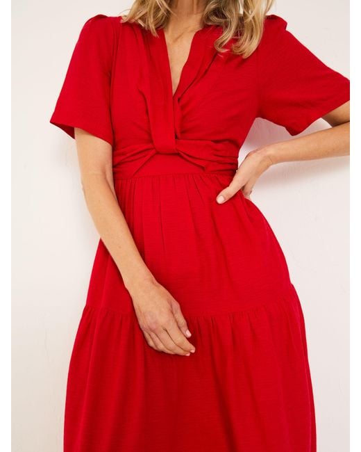 FatFace Red Fatface Gigi Midi Dress