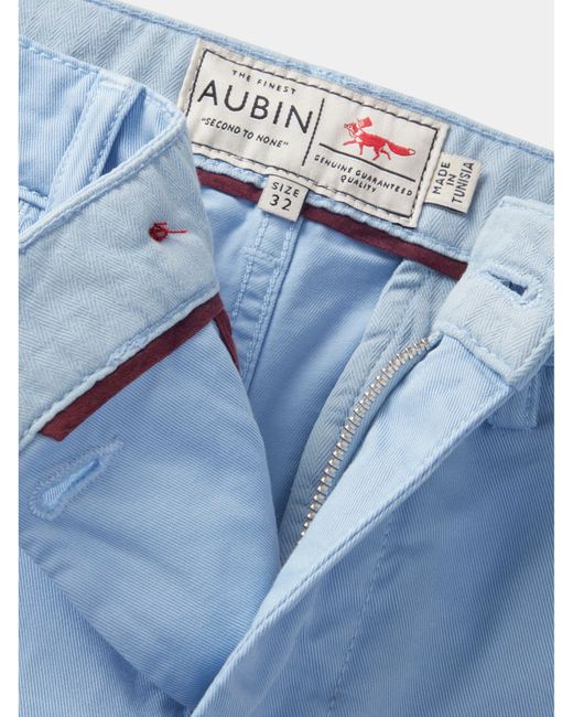 aubi Blue Stamford 100% Cotton Chino Shorts for men