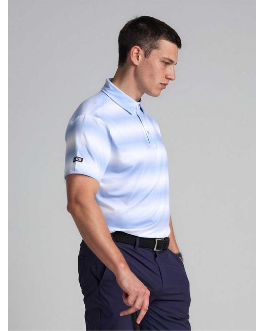 ATSG White Gradient Polo Shirt for men
