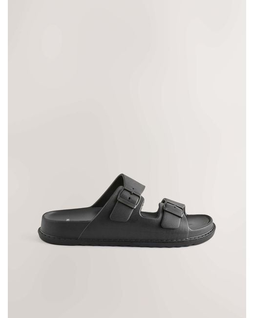 Next Black Two Buckle Eva Sandals for men