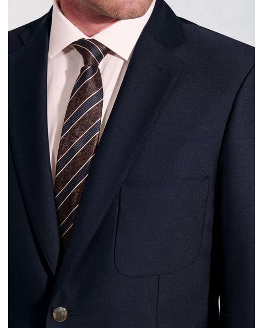 Brook Taverner Blue Wool Blend Blazer for men