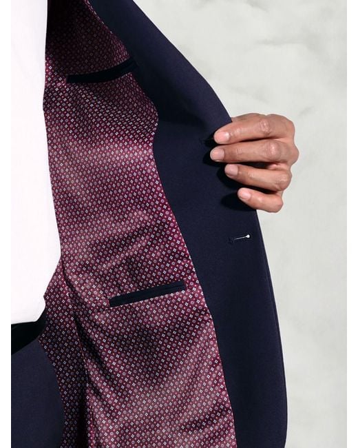 Brook Taverner Blue Plain Suit Jacket for men
