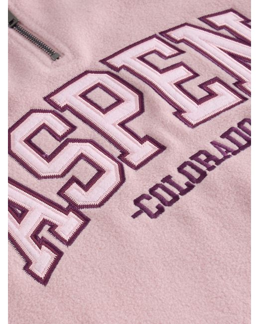Next Pink Half Zip Graphic Fleece