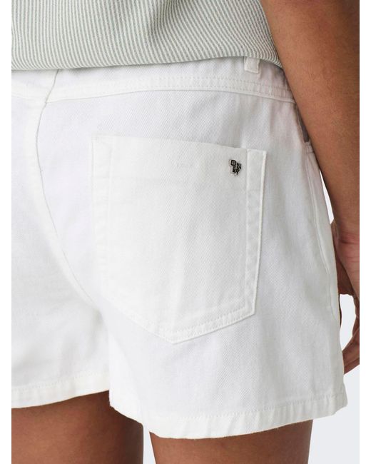 ONLY White Mini Denim Wrap Skort