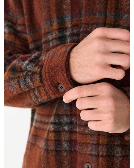 Next Brown Check Shacket for men