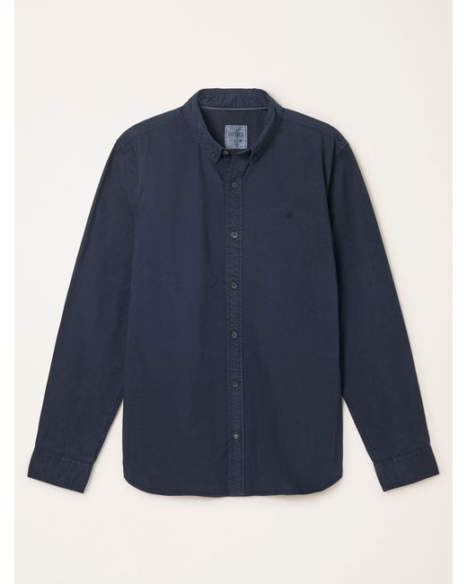 FatFace Blue Fatface Marlow Long Sleeve Plain Shirt for men