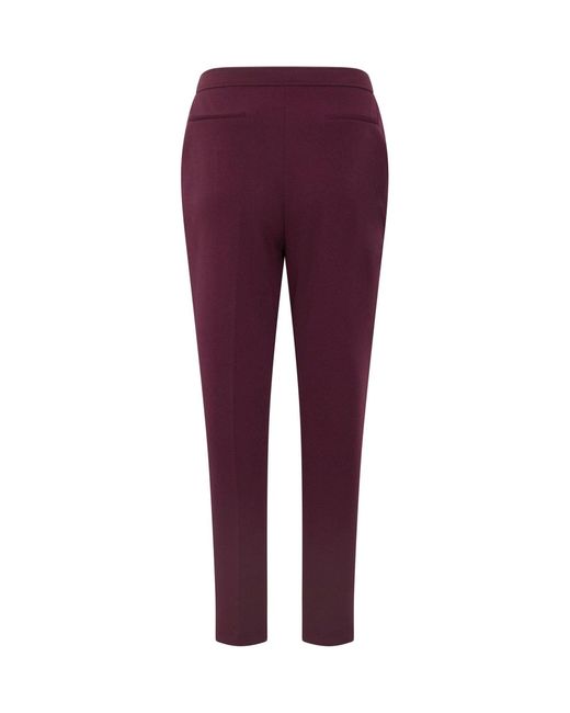 M Com Purple Smart Tapered Trousers