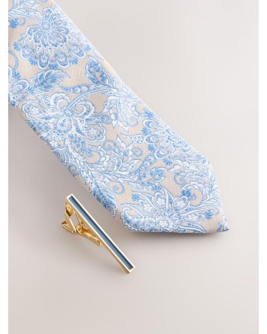 Next Blue Pattern Tie for men