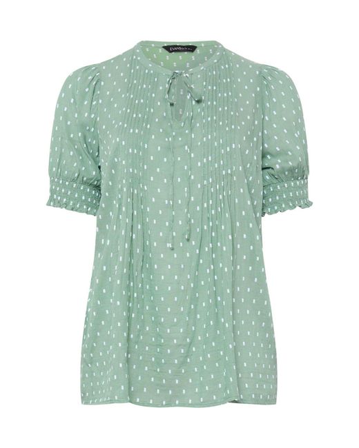 Evans Green Dobby Boho Top
