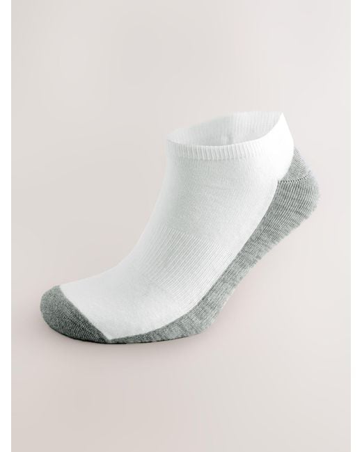 Next White Cushioned Trainers Socks 5 Pack for men