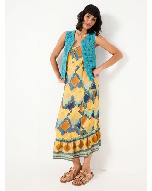 FatFace Metallic Fatface Mae Midi Dress