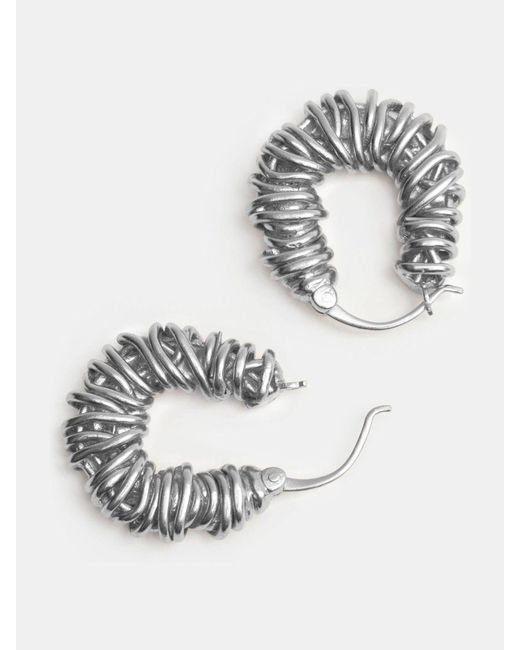 Hush White Tilly Hoop Earrings