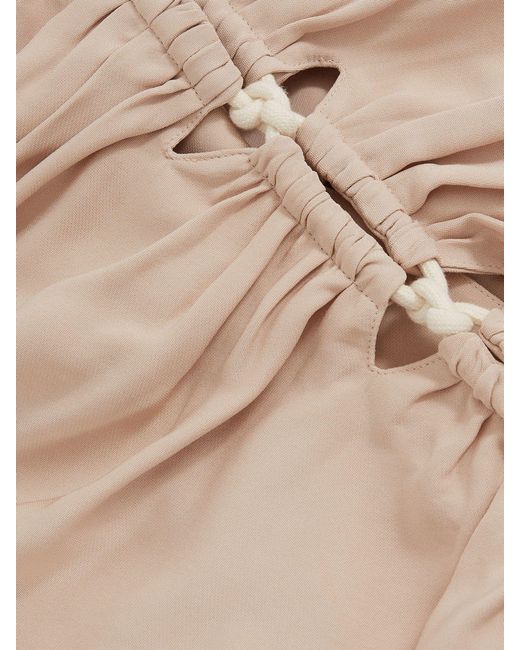 Reiss White Brooke Atelier Cut-Out Rope-Cord Maxi Dress