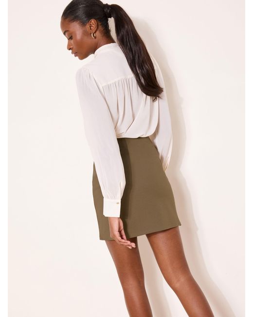 Lipsy Green Split Side Mini Skirt