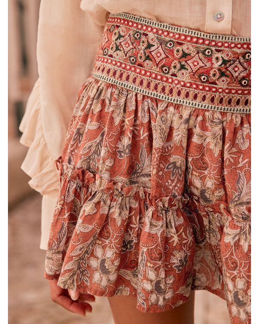 Next White Boho Rara Mini Skirt