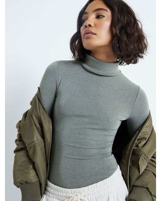 River Island Gray 2 Pack Long Sleeve Roll Neck T-Shirts