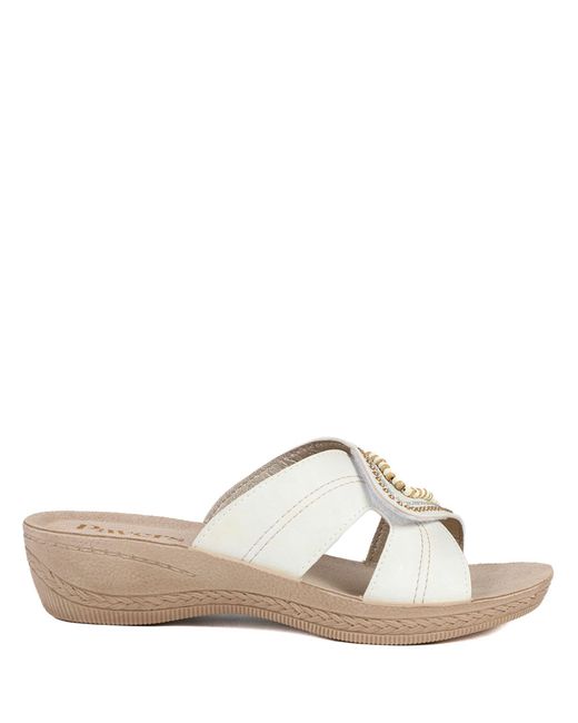 Pavers White Adjustable Lightweight Mule Sandals