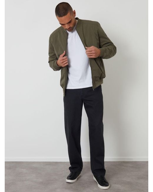Threadbare Green Padded Bomber Jacket for men