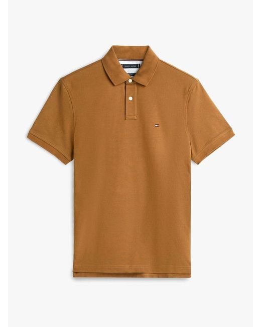 Tommy Hilfiger Brown 1985 Regular Fit Pique Polo Shirt for men