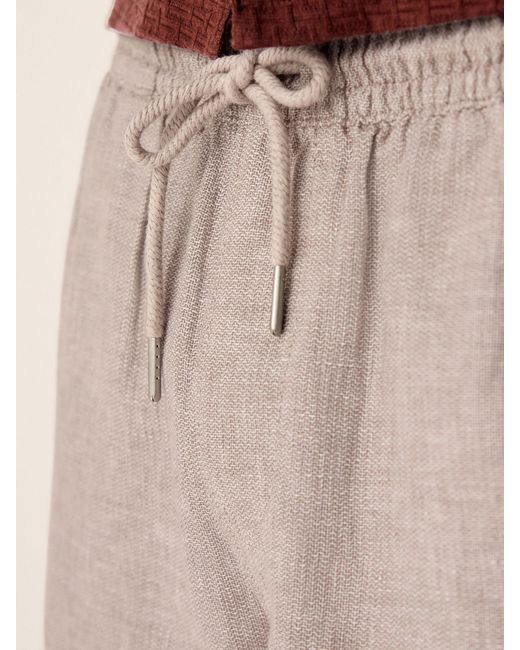 Next White Linen Blend Elasticated Waist Shorts for men