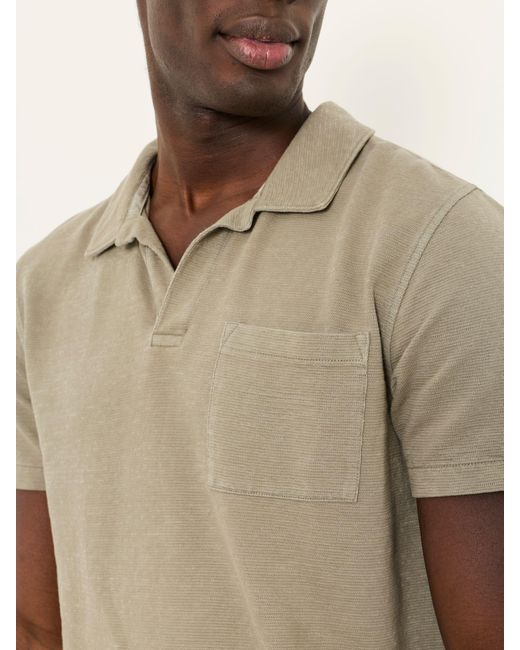 FatFace Natural Fatface Albury Textured Polo Shirts for men
