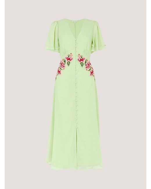 monsoon green embroidered dress Grace Embroidered Dress Green