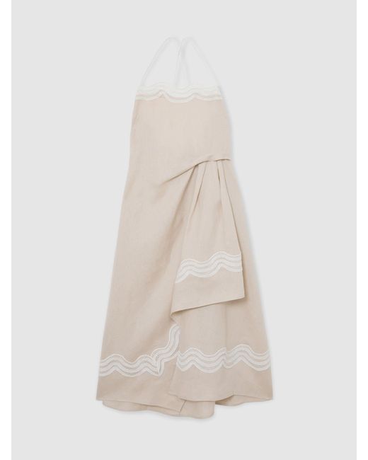 Reiss Arla Linen Lace-Trim Beach Dress in White | Lyst Reiss Arla Linen Lace-Trim Beach Dress in White | Lyst