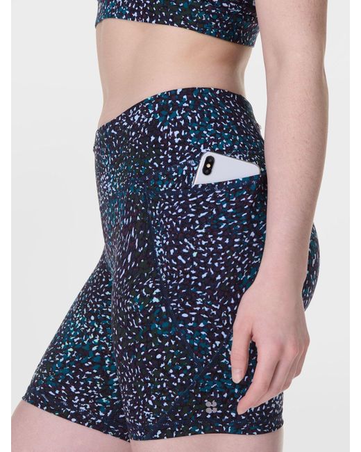 Sweaty Betty Blue Power 6 Biker Shorts