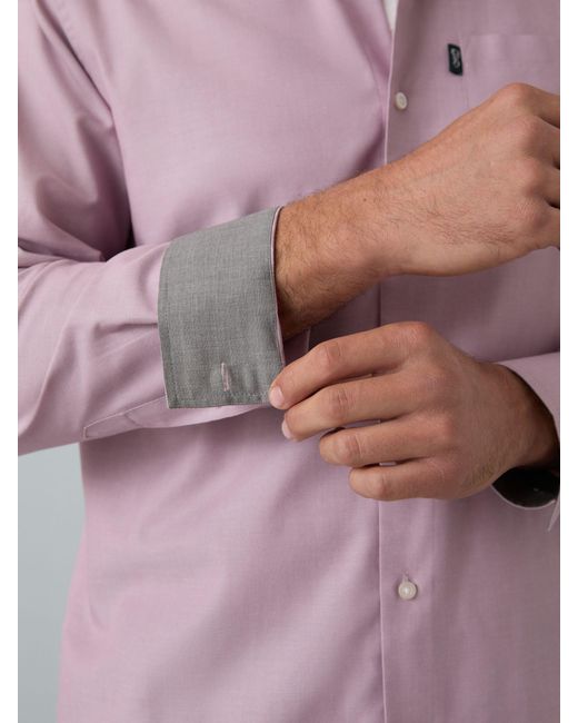 Next Pink Regular Fit Button Down Easy Iron Oxford Shirt for men
