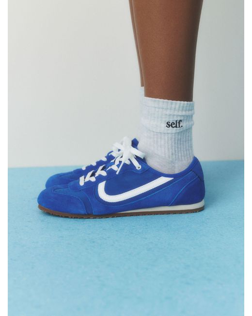 Self Blue Slim Trainers