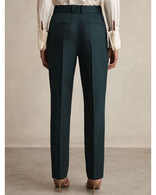 Reiss Green Wool-Blend Slim-Fit Suit Trousers