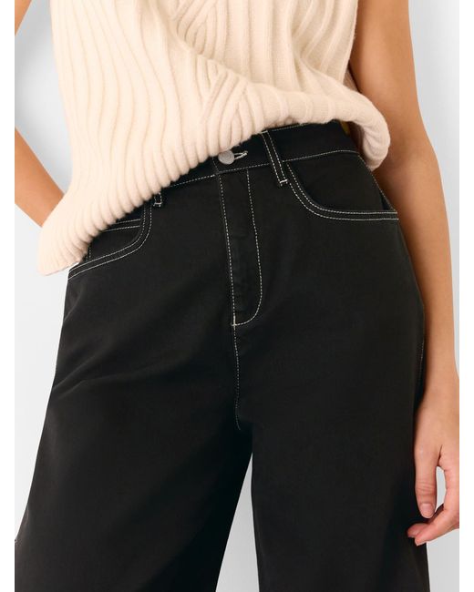 Whistles White Barrel-Jeans Mit Kontraststich-Detailseu 52 (Uk 34 W)