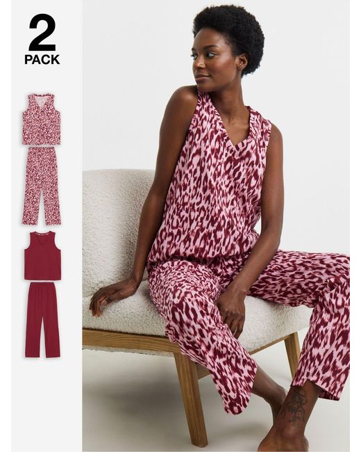 JD Williams Red Value Pyjamas Set 2 Pack