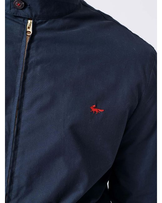 aubi Blue Authorpe Harrington Jacket for men