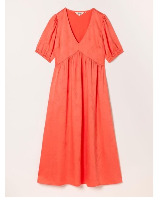 FatFace Fatface Remi Textured Jaquard Midi Dress