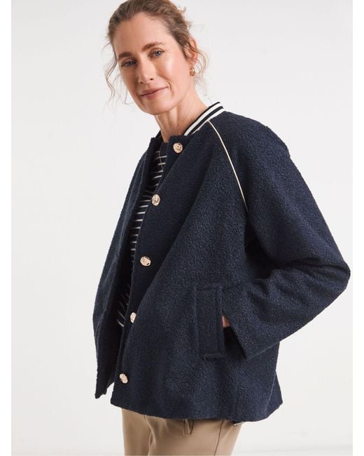 JD Williams Blue Bloucle Varsity Jacket