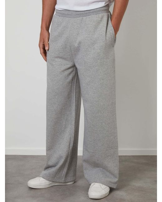 Threadbare Gray Wide Leg Joggers for men