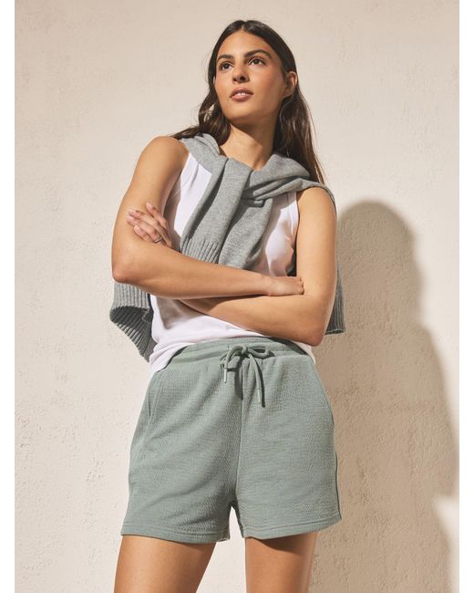Next Green Textured Shorts